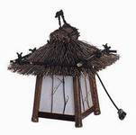 黒竹枝屋根ランタン（電気入り）